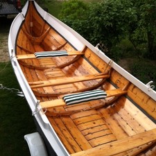 Custom 17.5" wooden sailing sloop