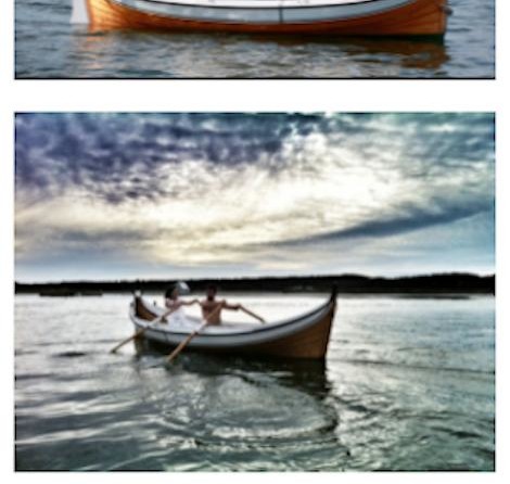 Custom 17.5" wooden sailing sloop